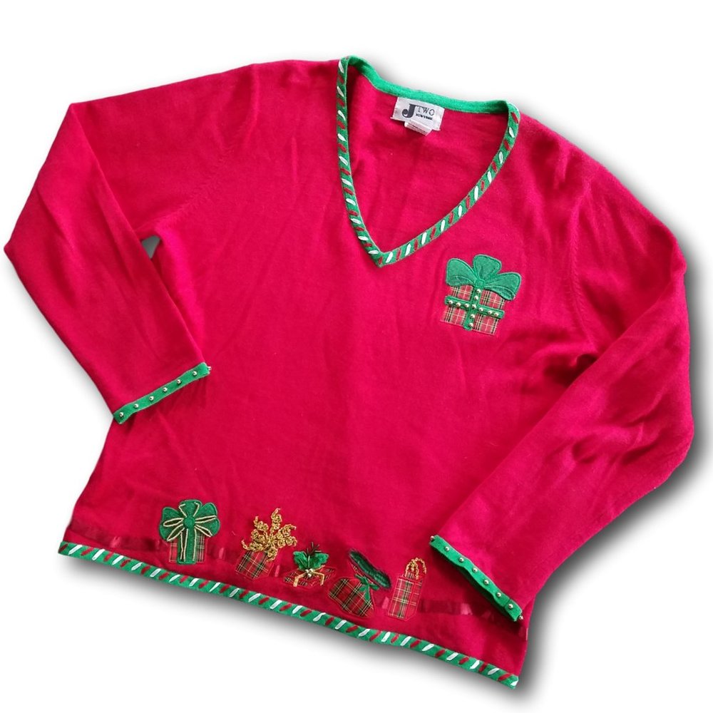 Vintage Ugly Christmas Sweater - Size Med - Party Ready